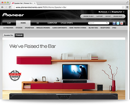 Pioneer Speaker Bar System website